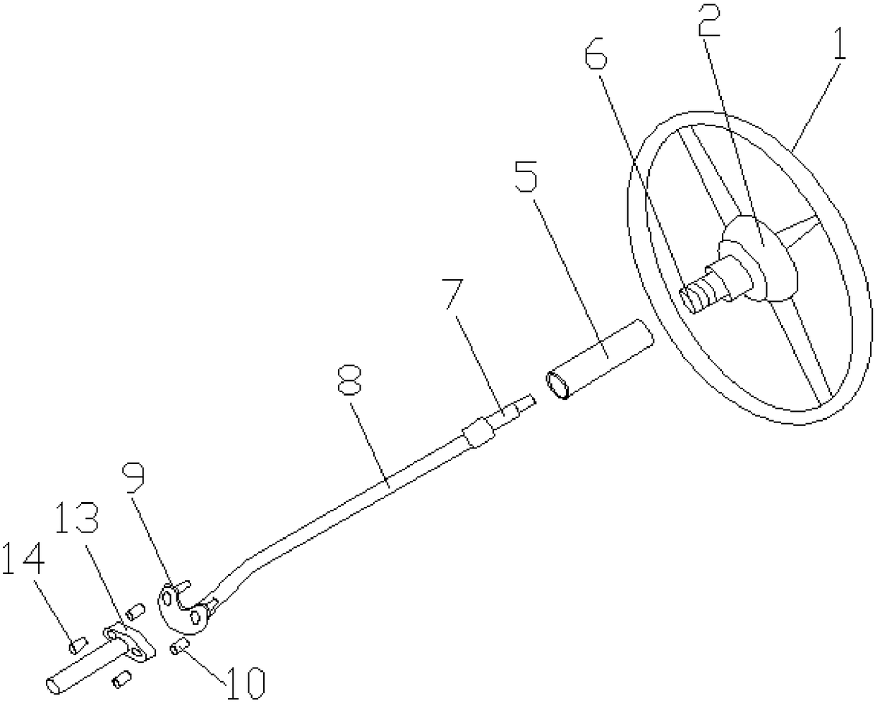 Vehicle mechanical steering wheel assembly