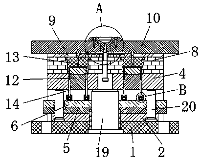 Ejection mechanism for injection molding mold