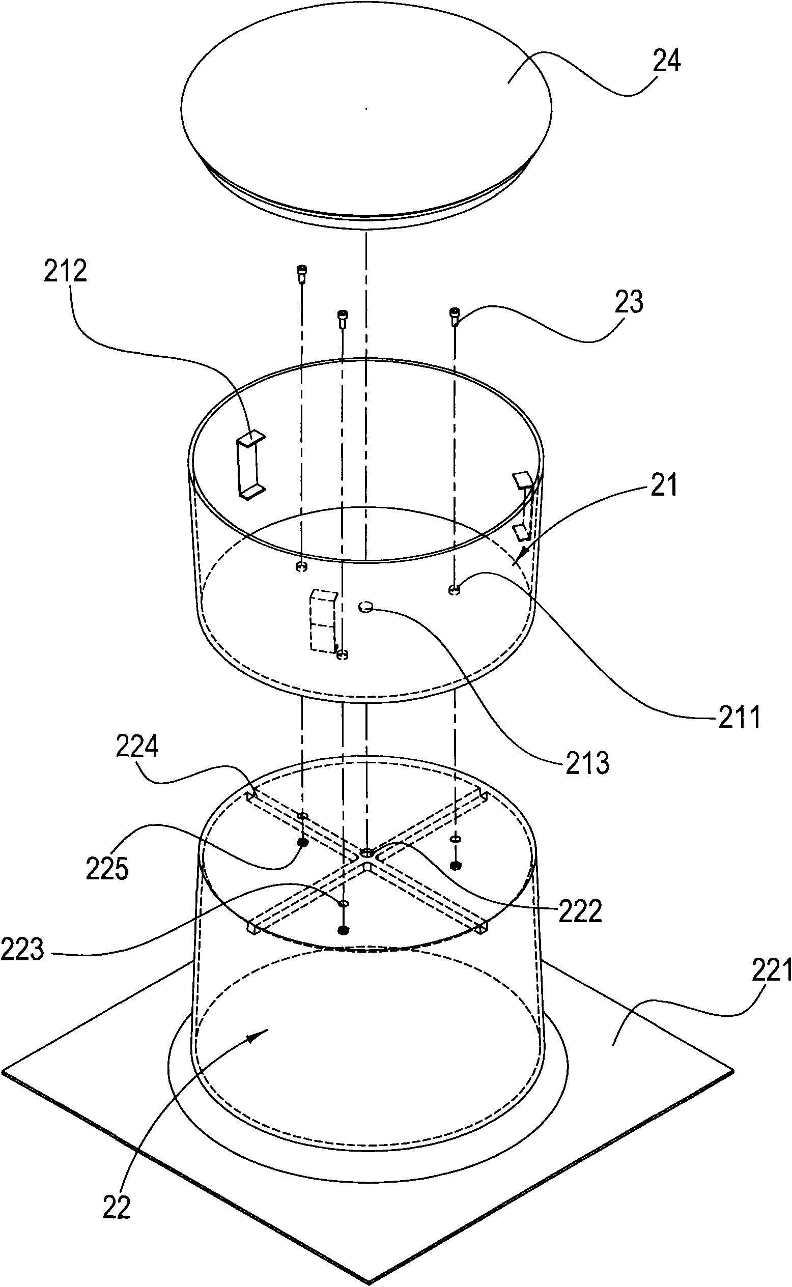 Combined construction mould for dust-free room air return slab and combined construction method thereof