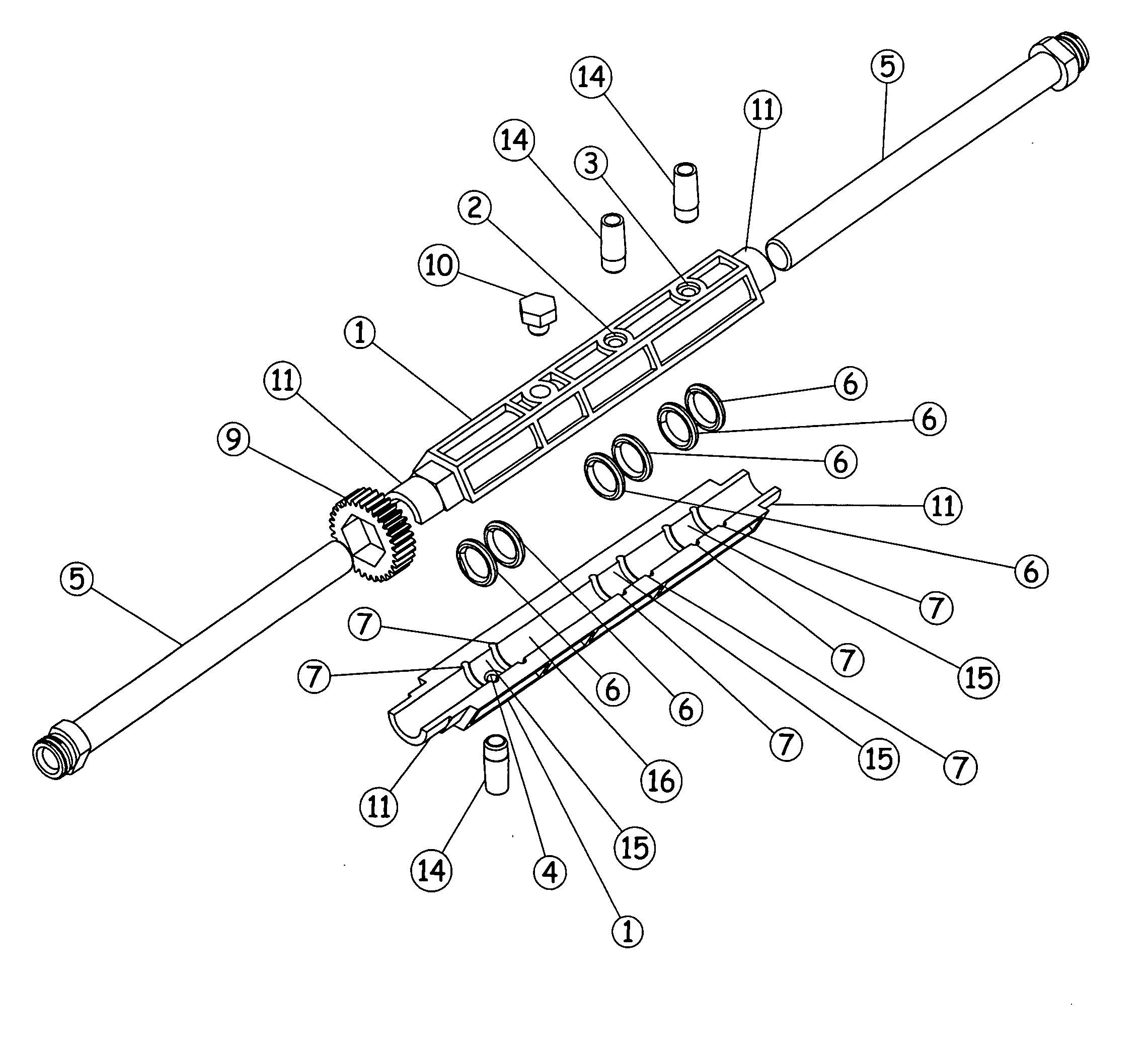 Twisting translational displacement pump cartridge