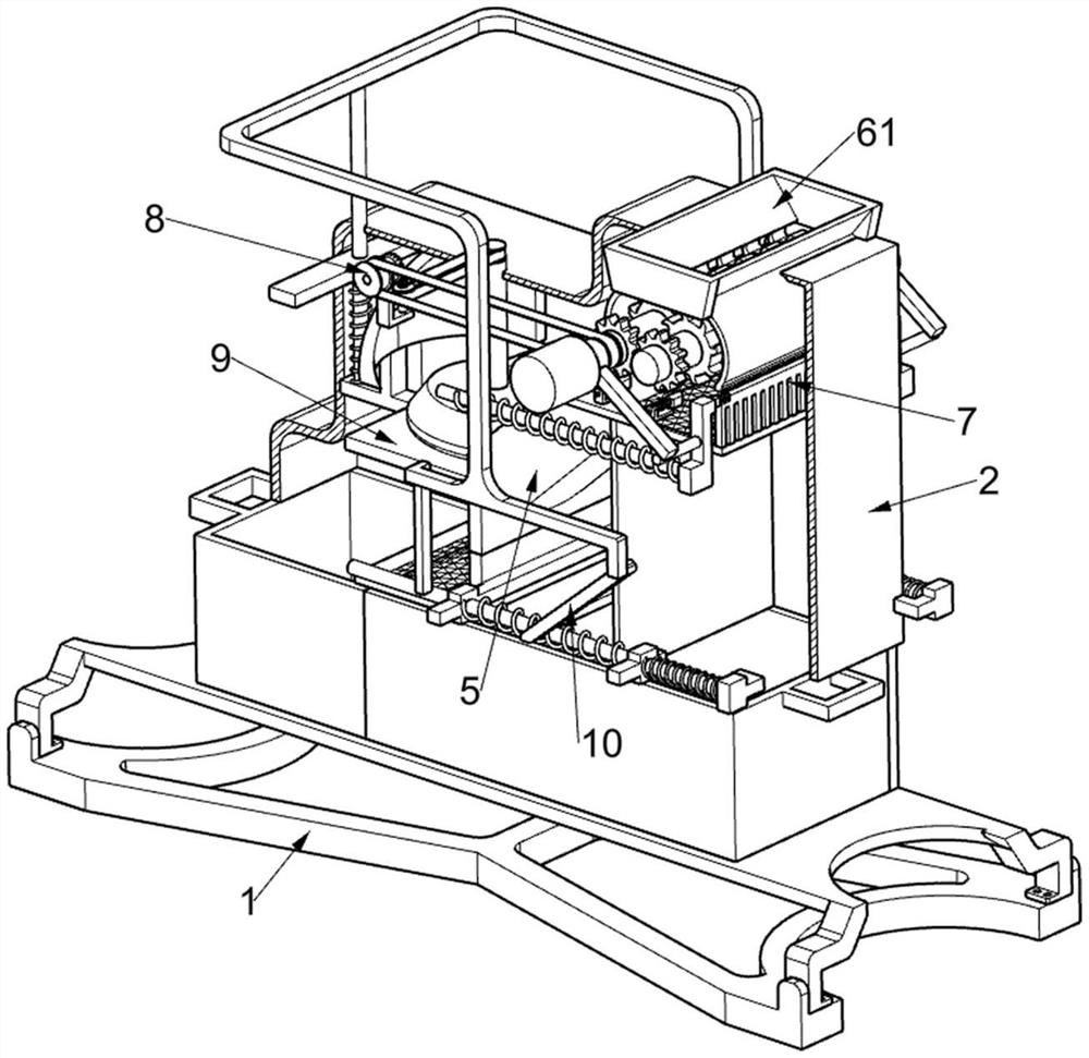 Kitchen waste dry-wet separation treatment device