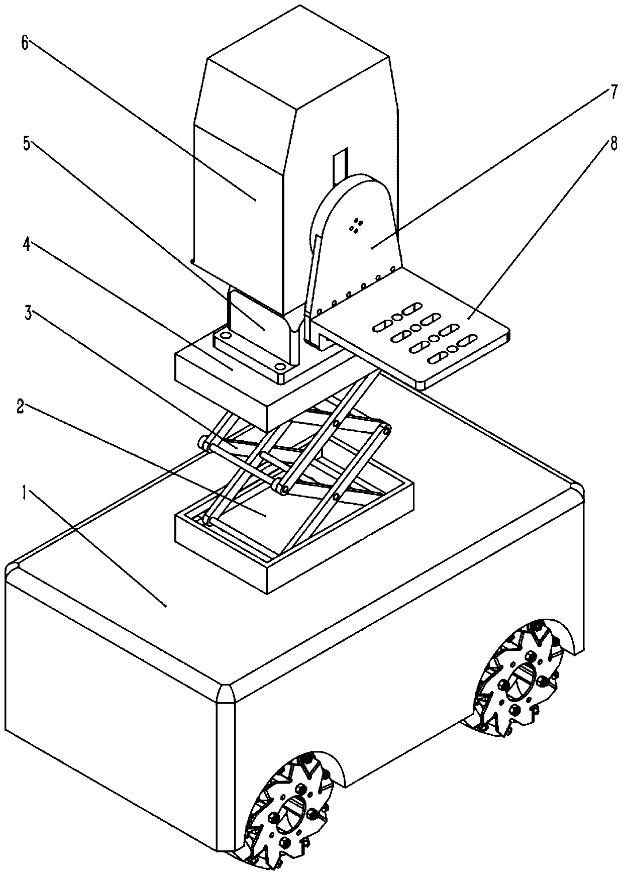 Electric lifting movement tracking shooting cloud platform and tracking shooting method