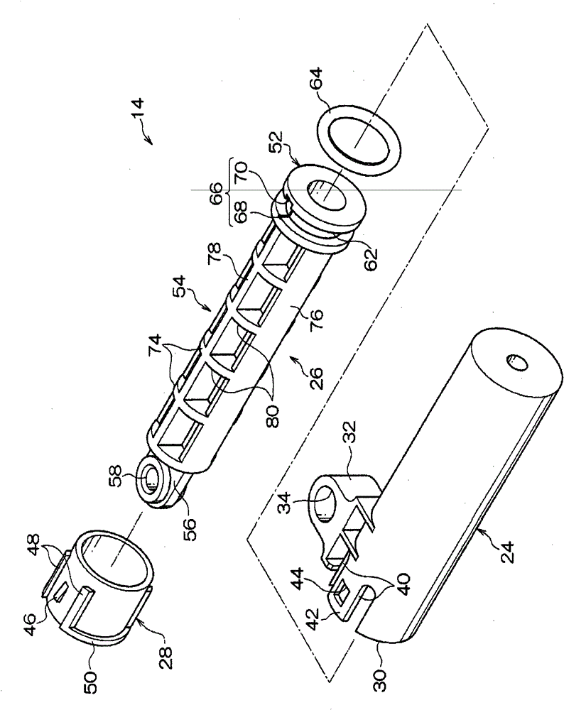 Damper and door handle with the same