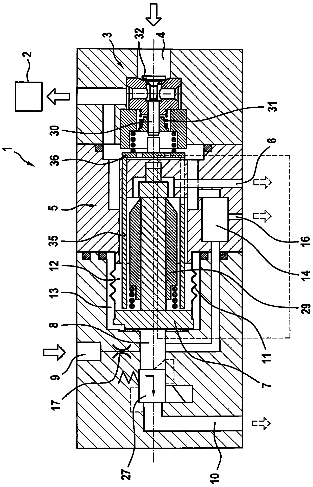Valve assembly for controlling gas pressure, fuel system comprising valve assembly for controlling gas pressure
