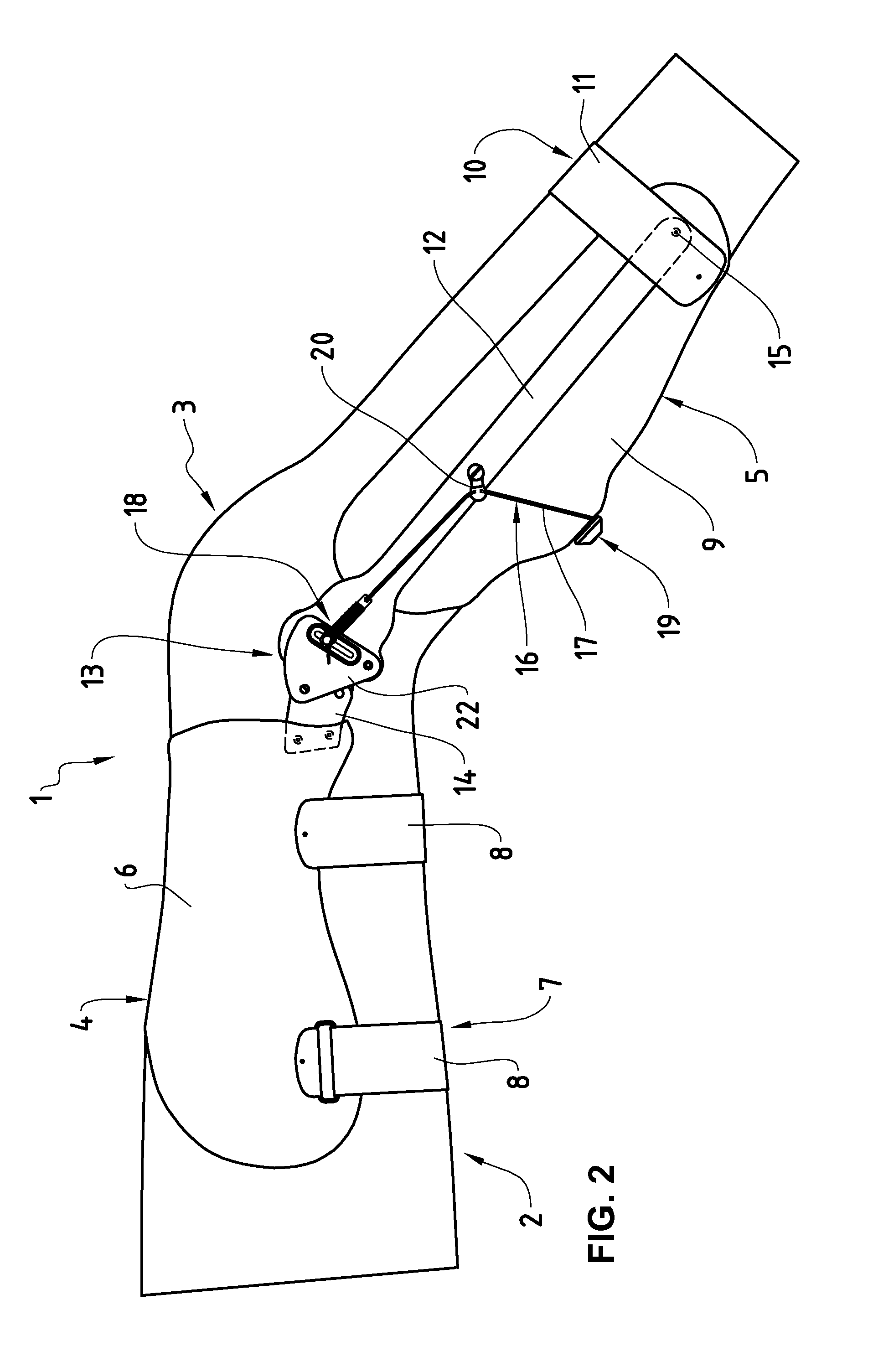 Knee orthosis for support of a knee joint