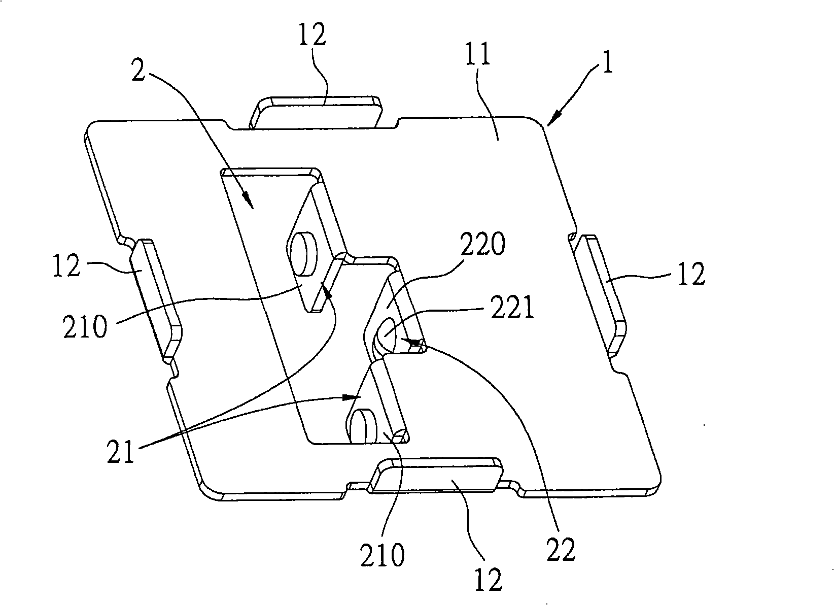 Antenna carrier structure and antenna apparatus possessing antenna carrier structure