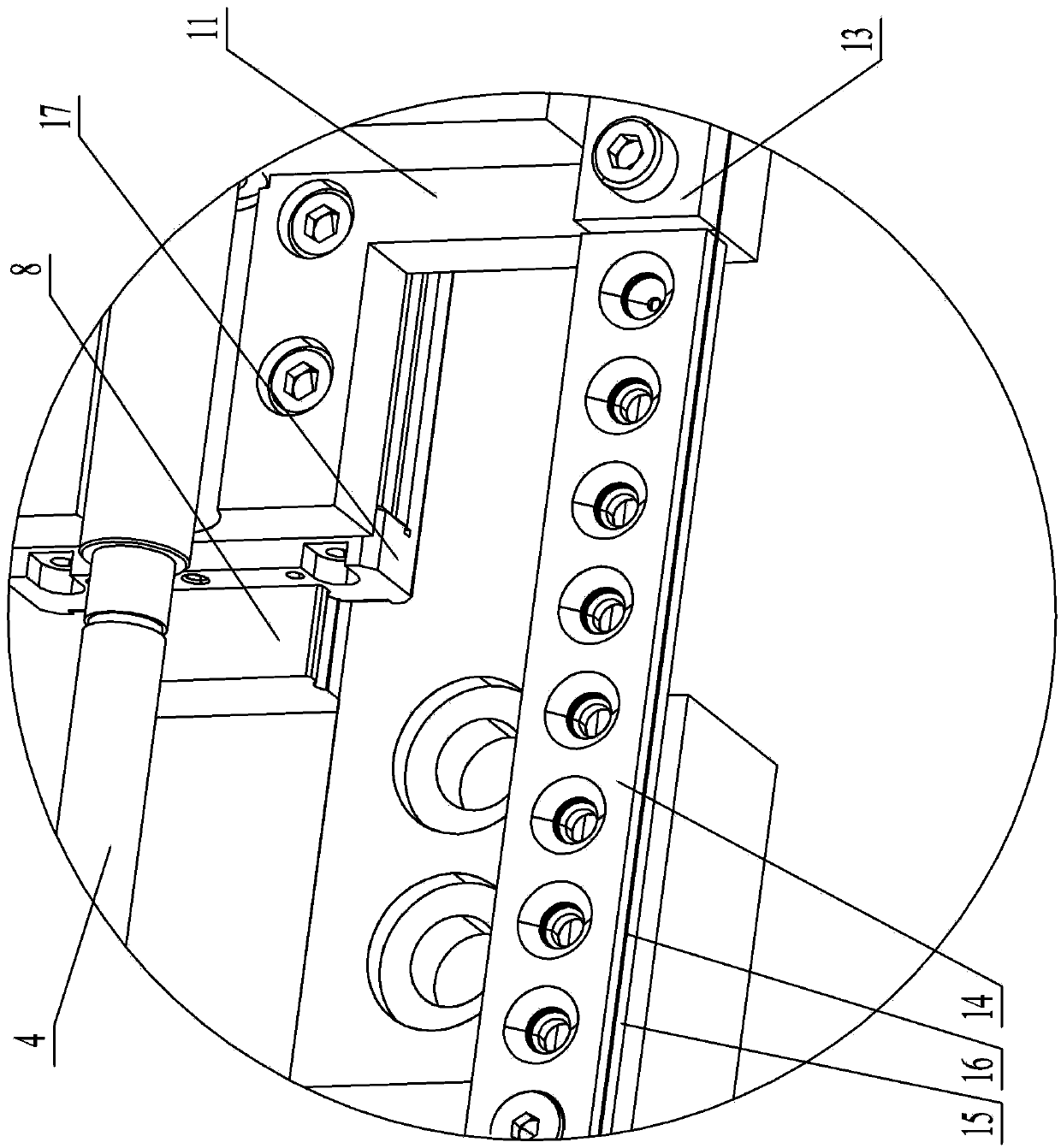 Rotary-motion-oriented reed type linear micro-driving mechanism