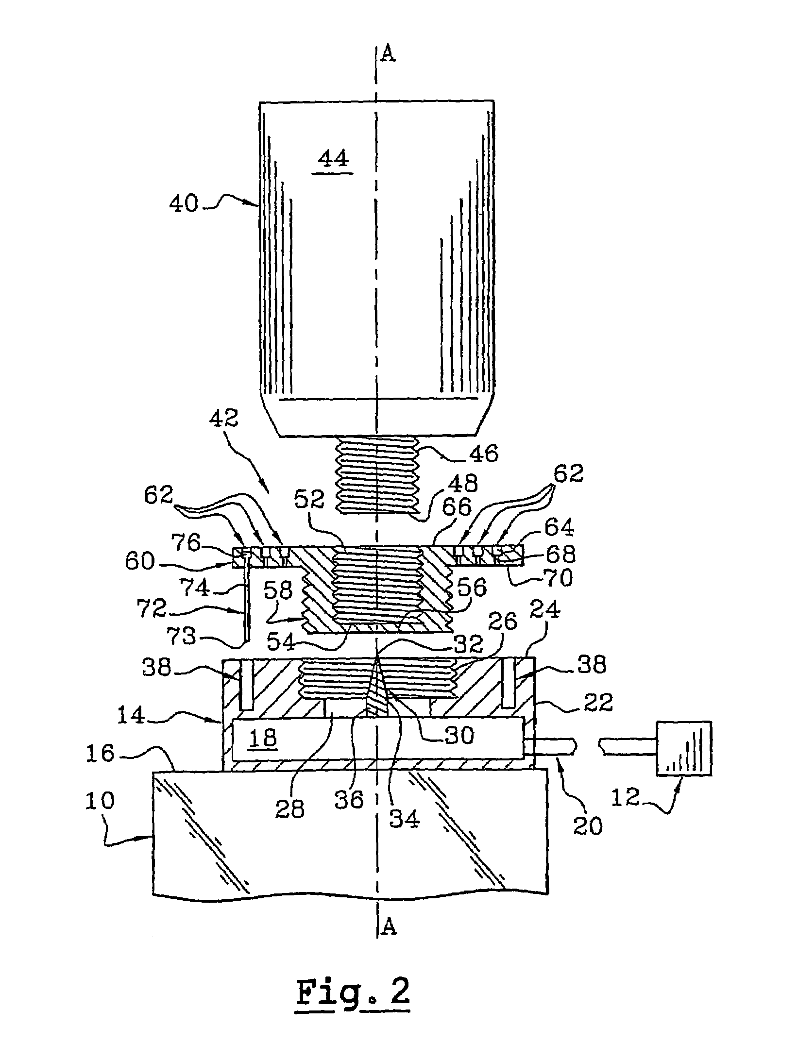 Machine fluid supply assembly comprising keying means
