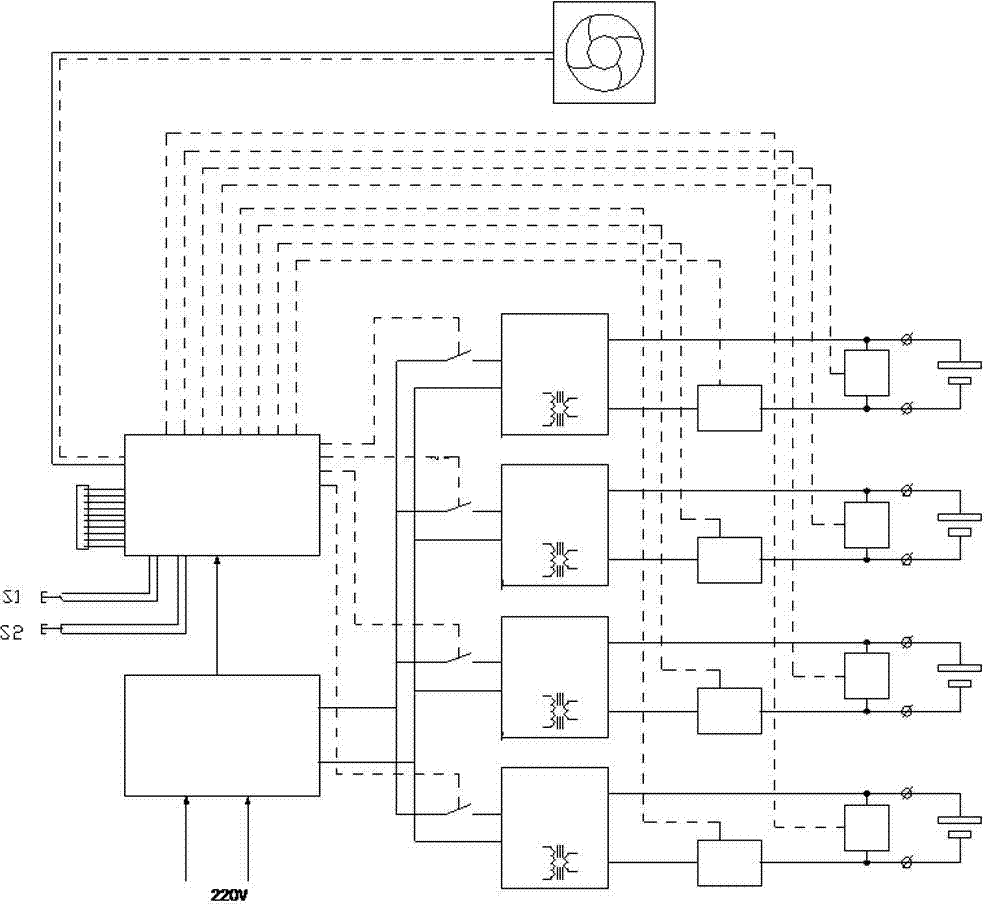 Multichannel accumulator charger capable of setting smart mode of restoring program