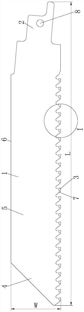 A kind of alloy reciprocating saw blade and its processing technology