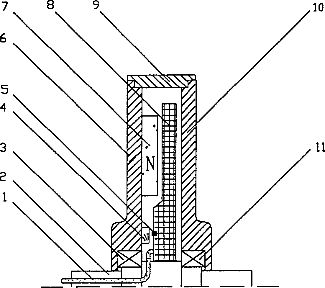 Brushless DC motor with permanent-magnet disk and no iron core