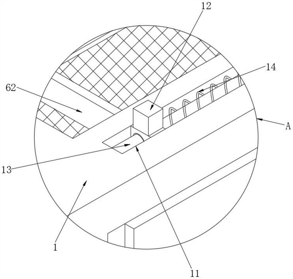 Rice crust deep-frying device facilitating material taking