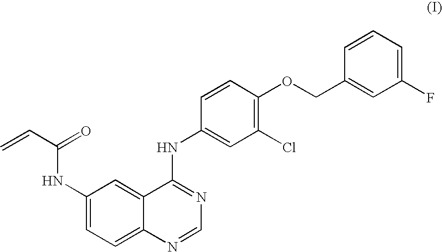 Salts of 4-aniline quinazoline derivative