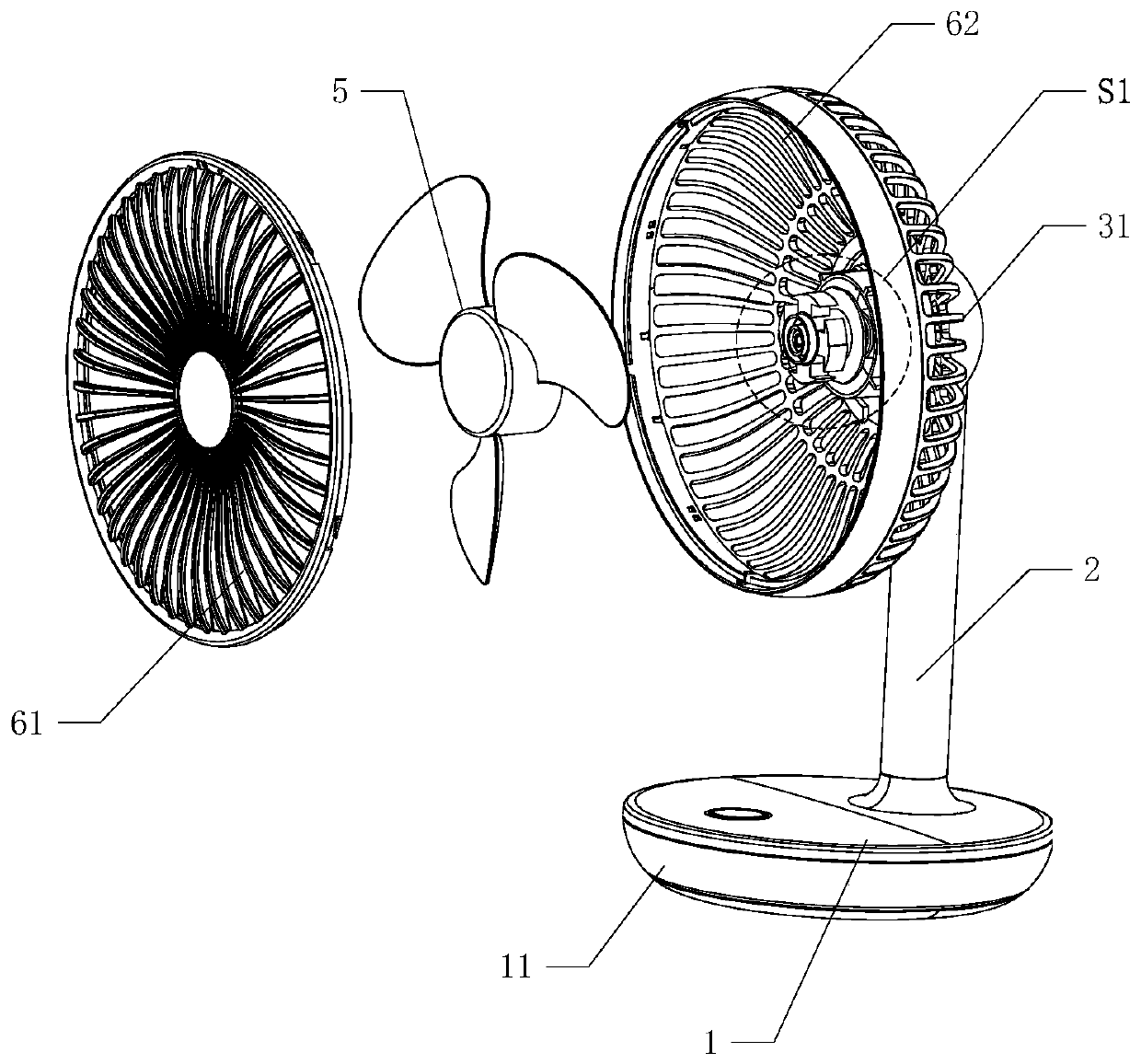 Air fan capable of disassembling air fan blade