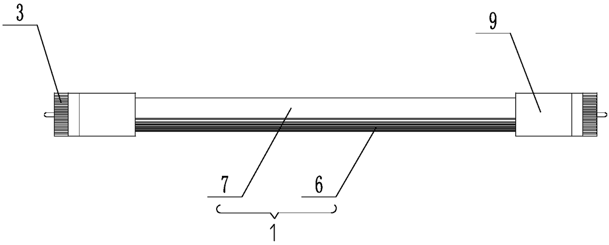 LED (Light Emitting Diode) lamp tube with built-in power supply