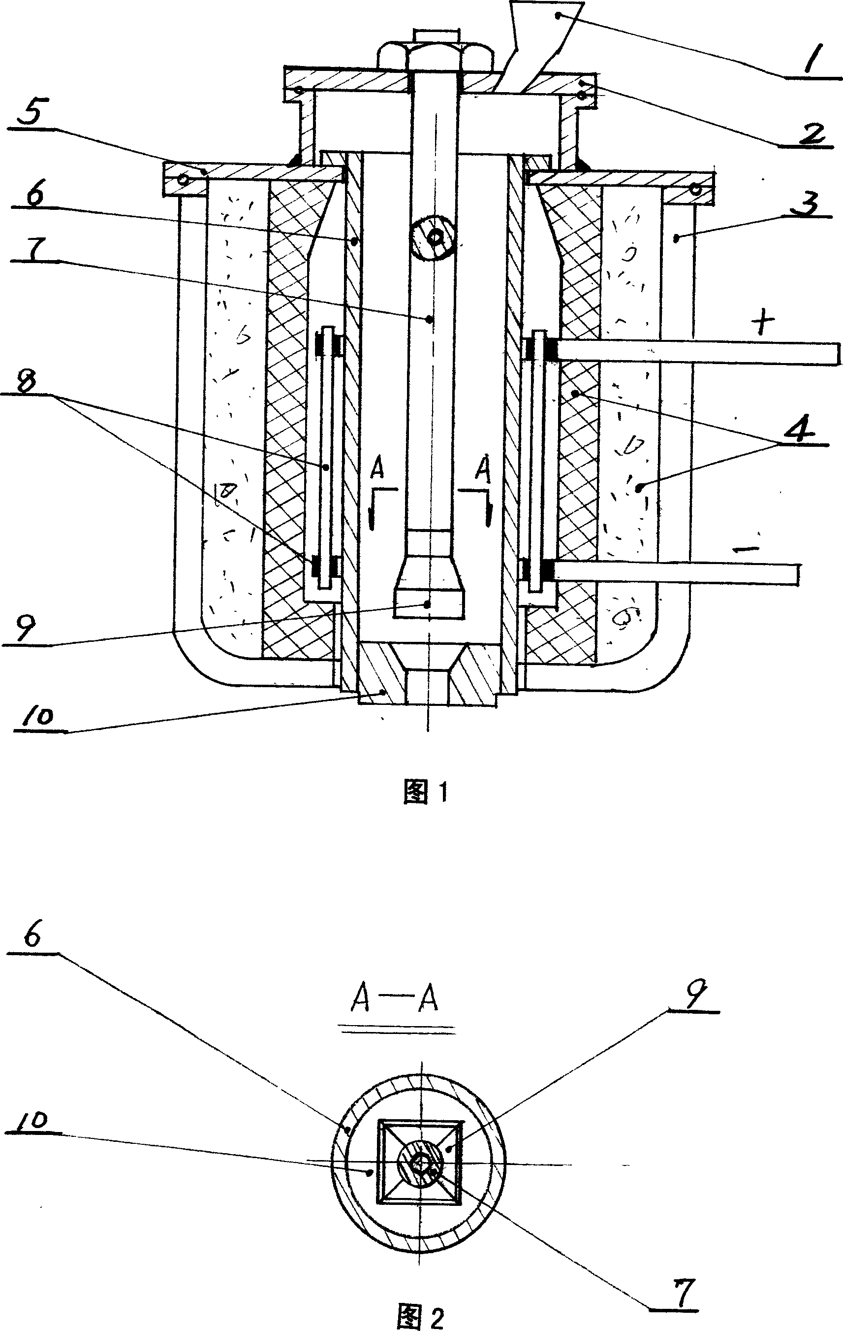 Continuous melting furnace and method for producing special-shaped quartz tube and quartz rod