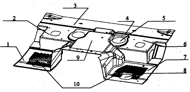 Method for producing automotive sound-absorption and heat-insulation integrated carpet