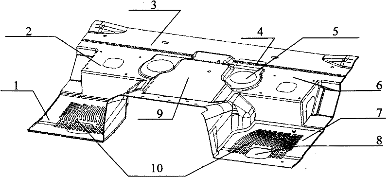 Method for producing automotive sound-absorption and heat-insulation integrated carpet