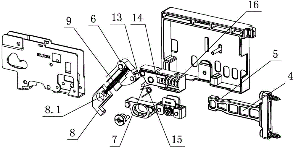 Locking and separating structure used for drawer front face plate