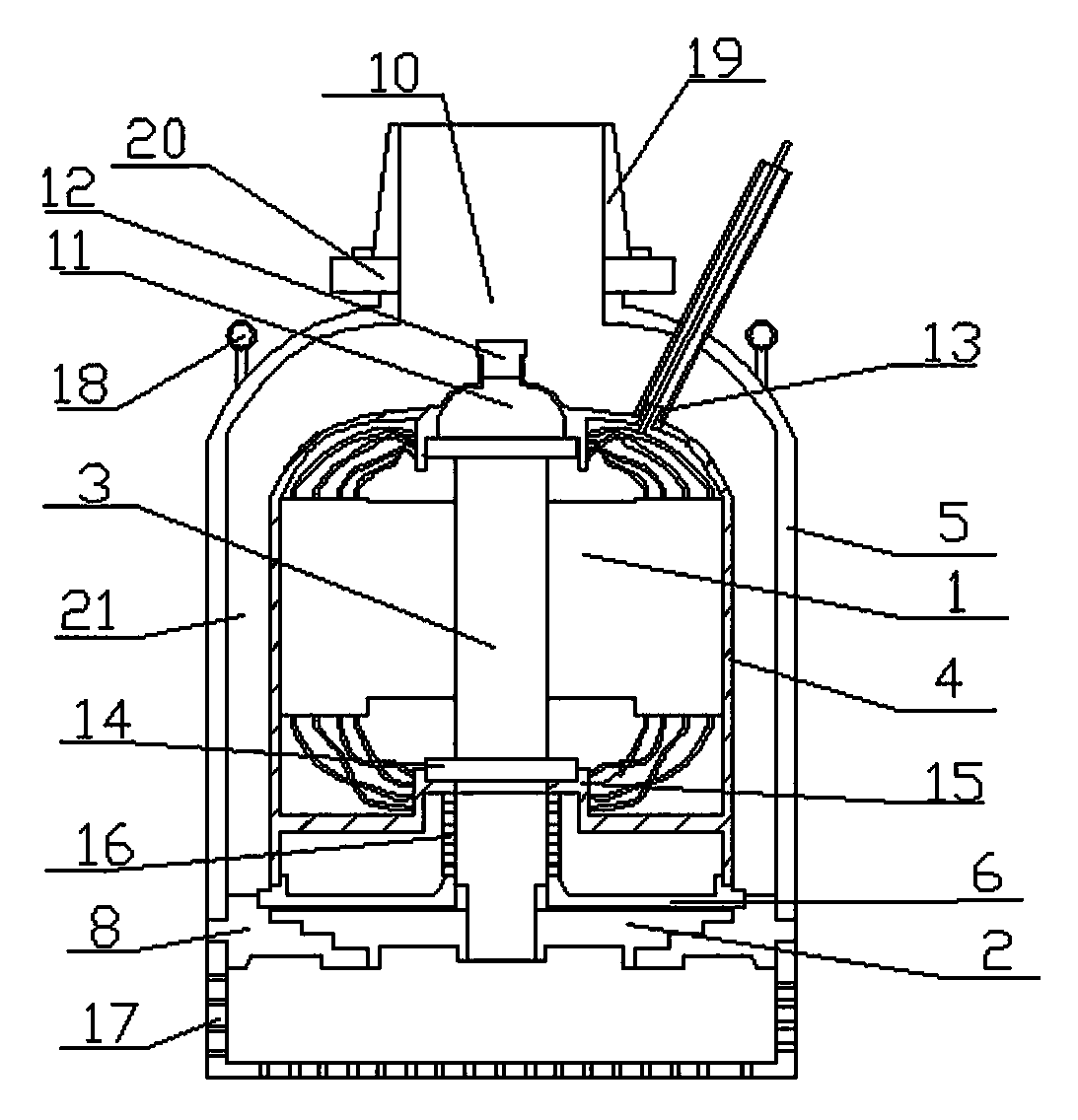 Oil immersed type energy-saving submersible pump