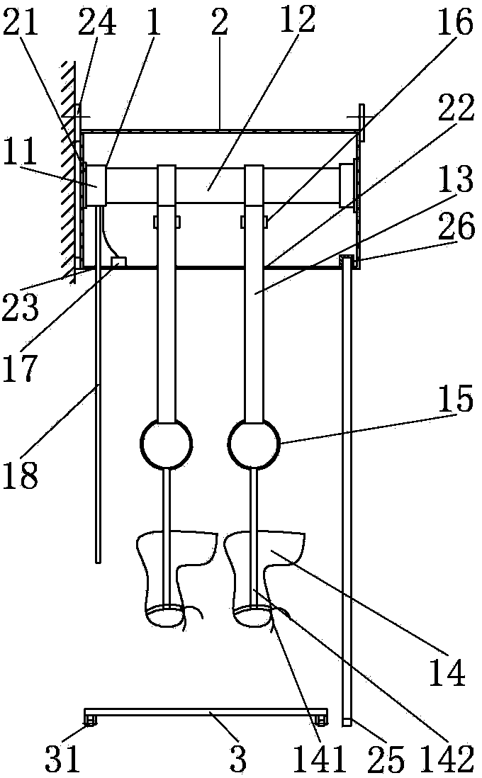 Handstand suspension traction device