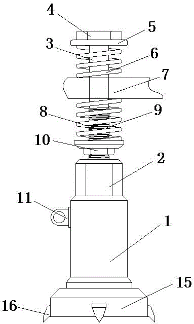 Damping supporting leg for mounting mine ventilator
