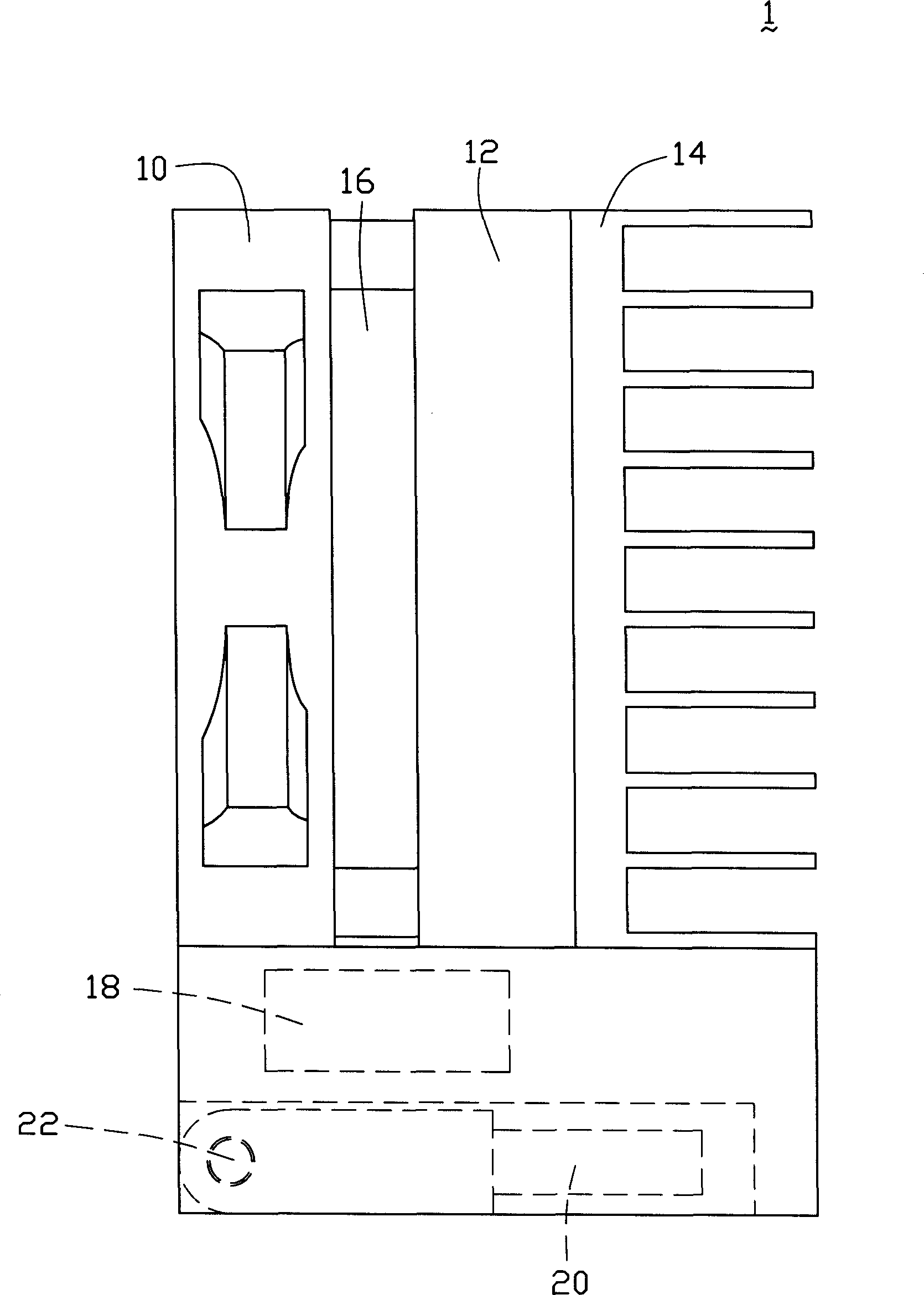 Heat sink device for electronic equipment and method therefor