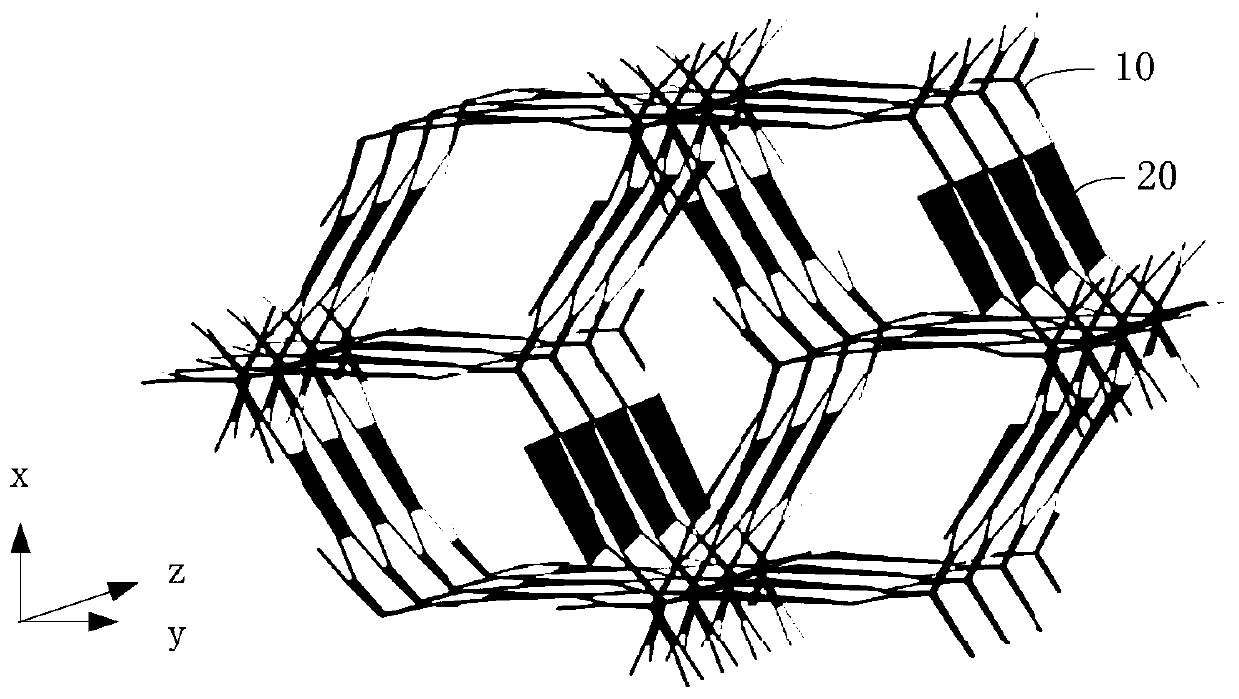 Three-dimensional covalent organic framework compound and preparation method and application thereof