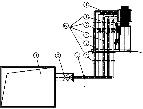 Multistage circular blower for hollow polyphenylene sulfide short fibers