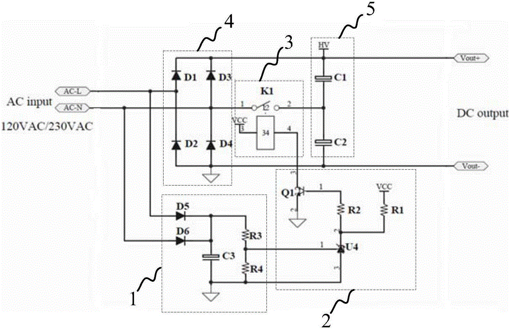 Charger with function of automatically identifying input voltage