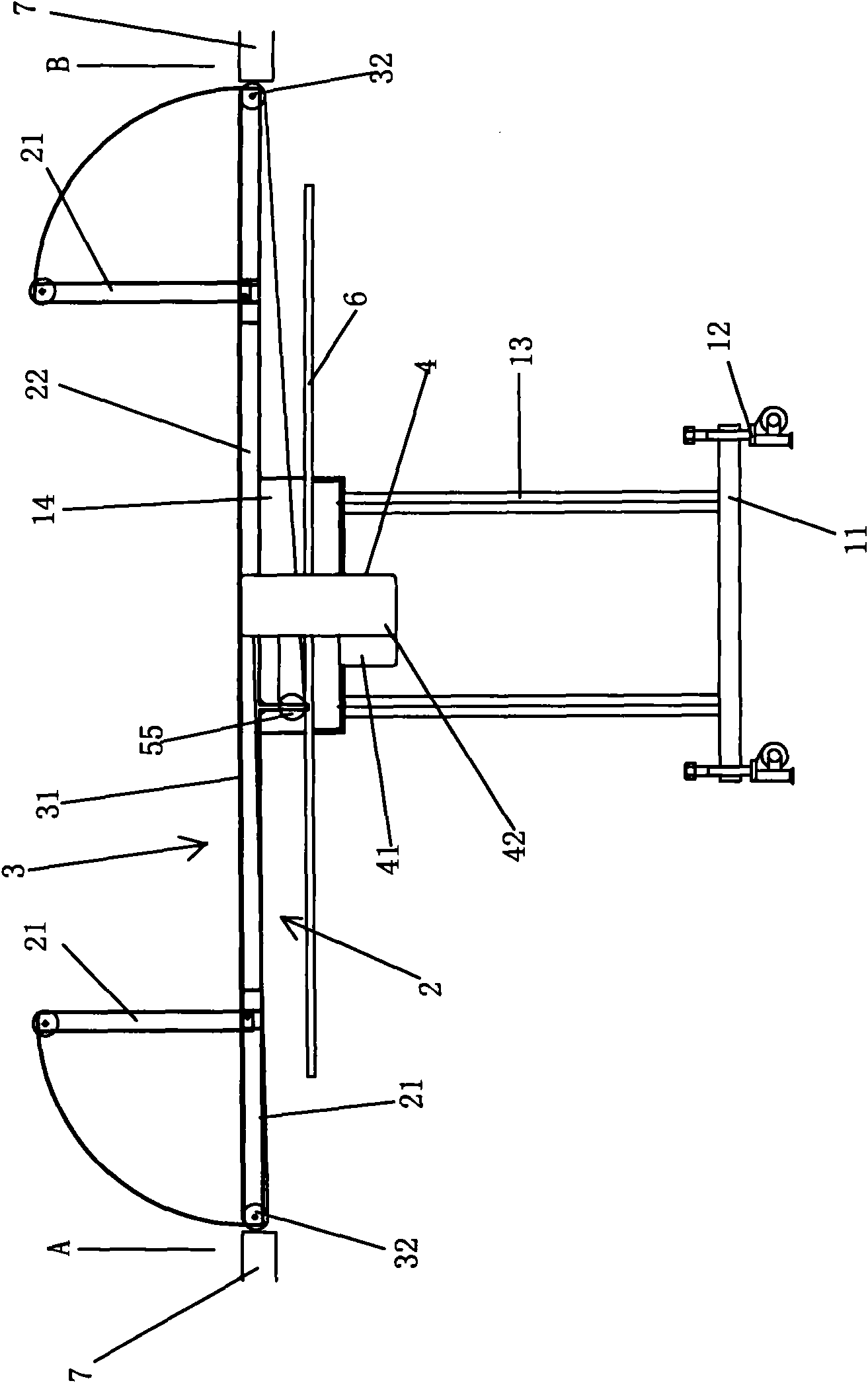 Connecting line mechanism of centreless grinder