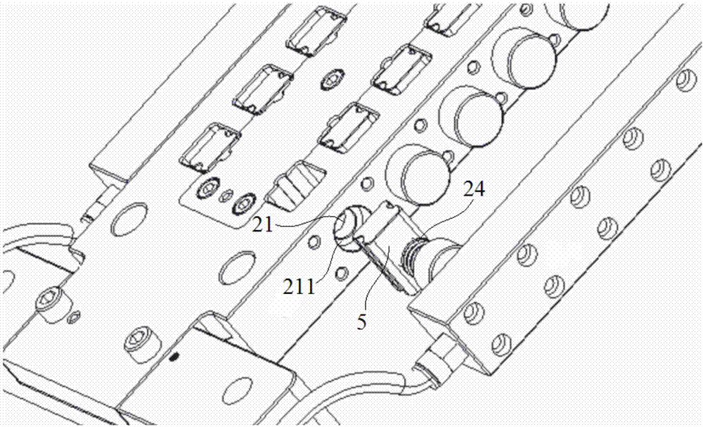 Hydraulic type clamp used for machining antenna brackets of tablet personal computer