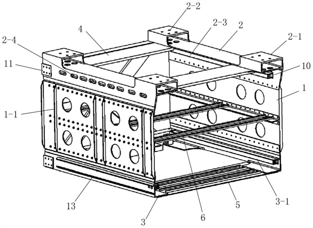 Modular equipment hanging frame and magnetic levitation vehicle