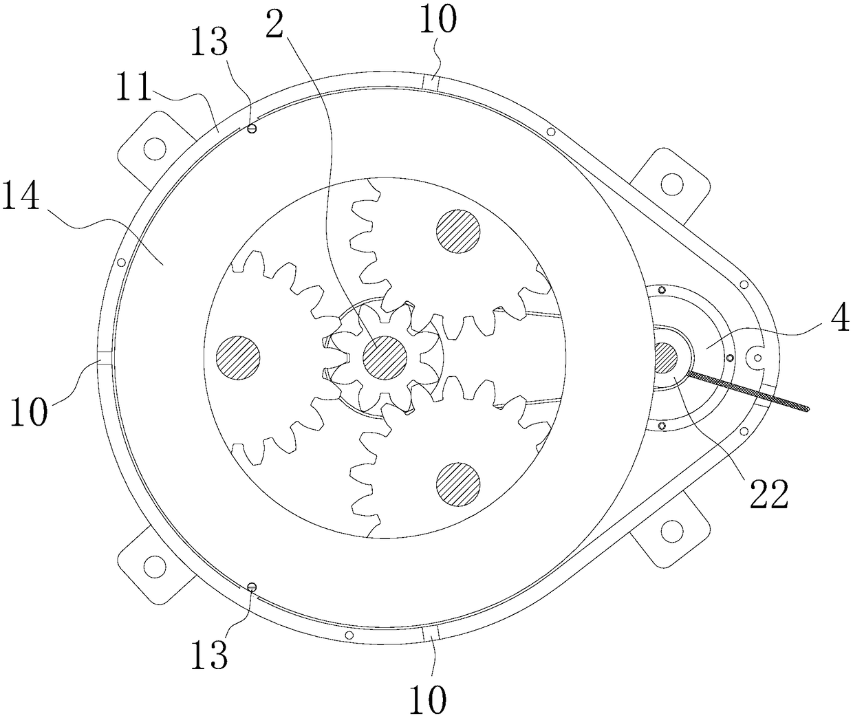 Network wire take-up device with automatic take-up function