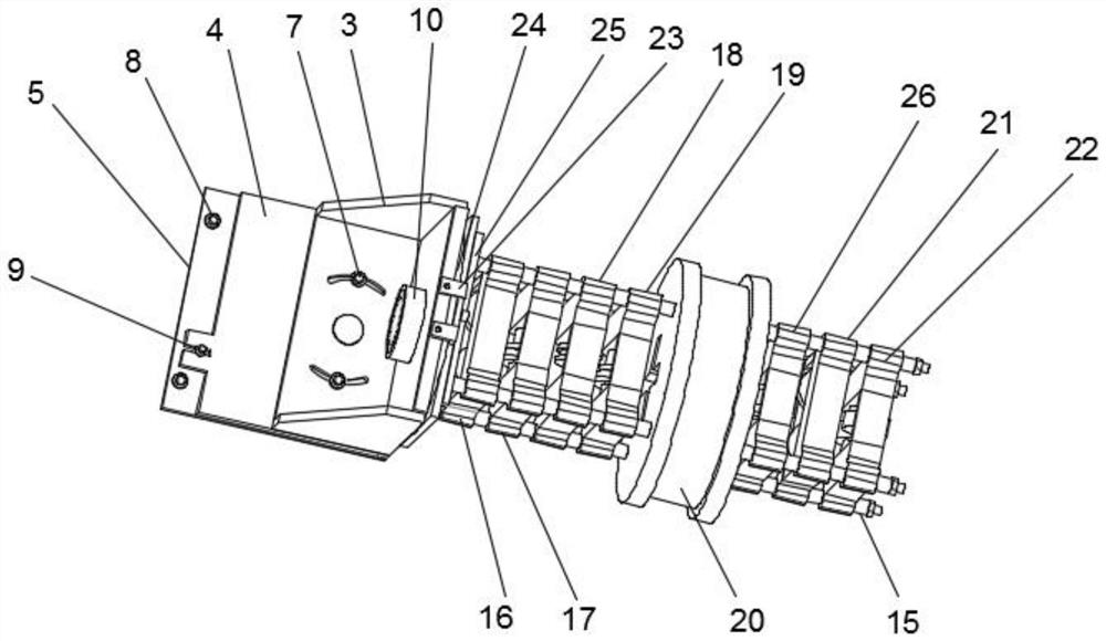 Novel rolling-drawing die frame