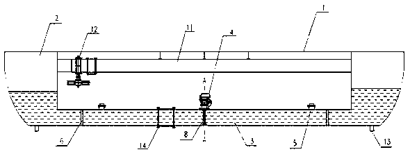 Anti-rolling water tank capable of improving wind and wave resistant ability of ship