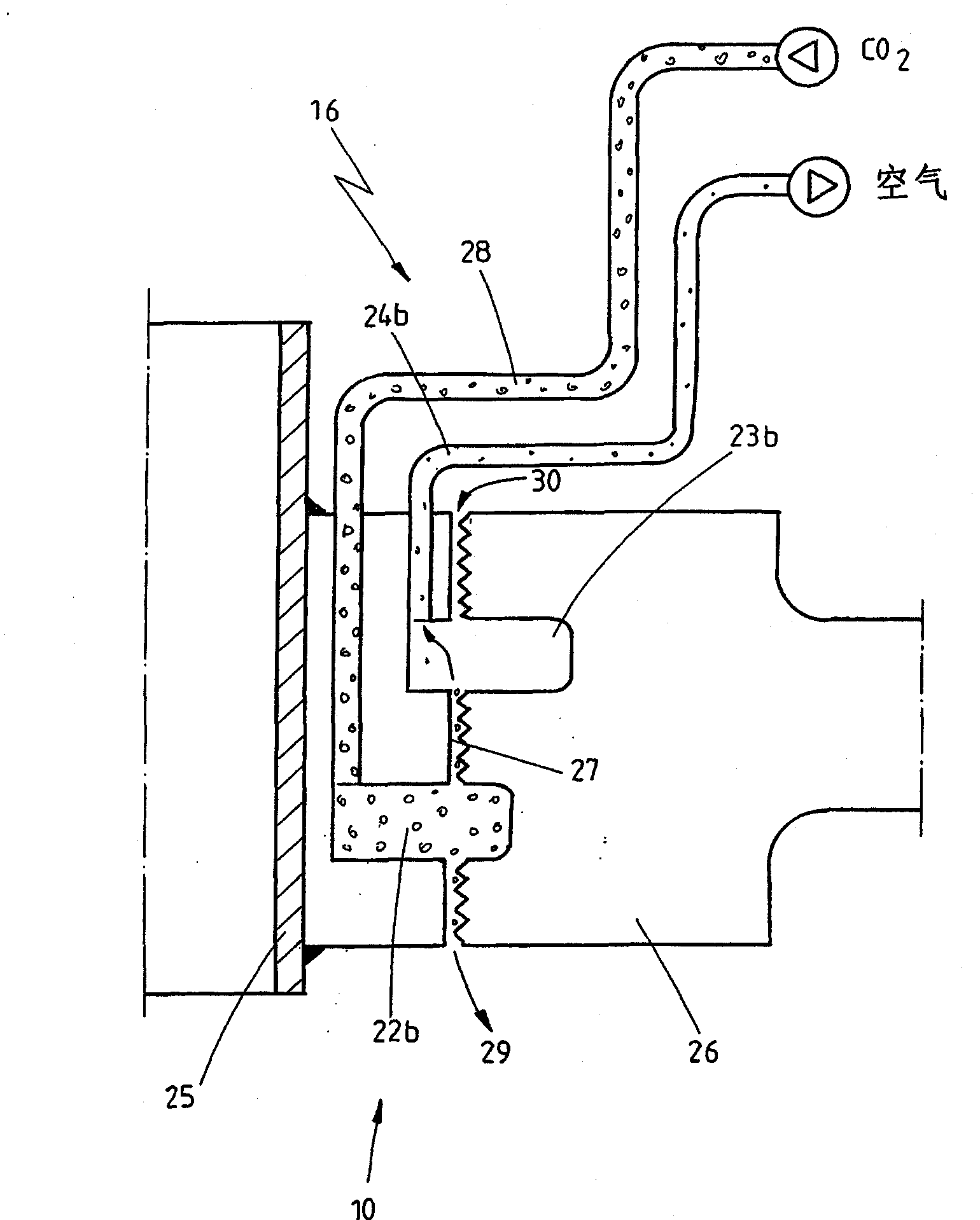 Roller mill with sealing gas impingement