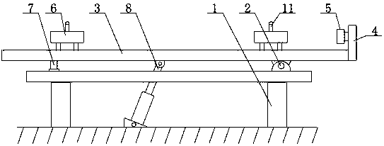 Roller machining device with limiting mechanism