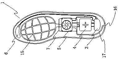 A kind of ventilating intelligent shoe sole that can automatically adjust the temperature