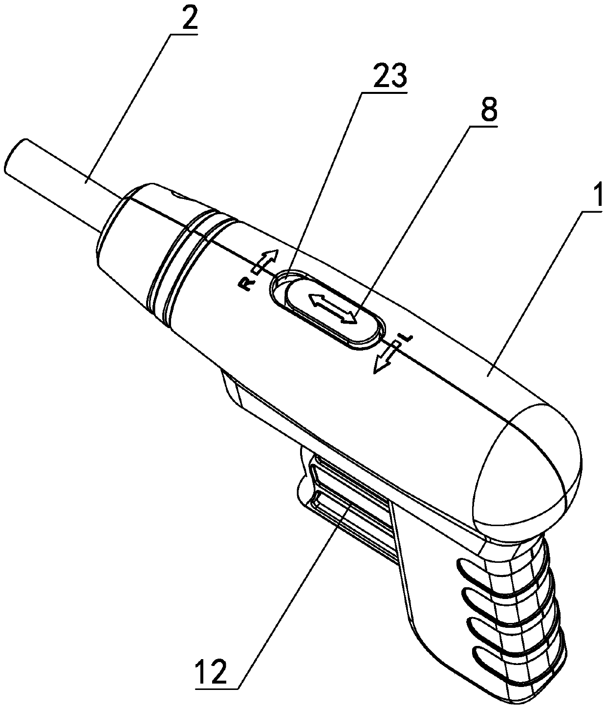 Gun-shaped fast-rotating ratchet screwdriver