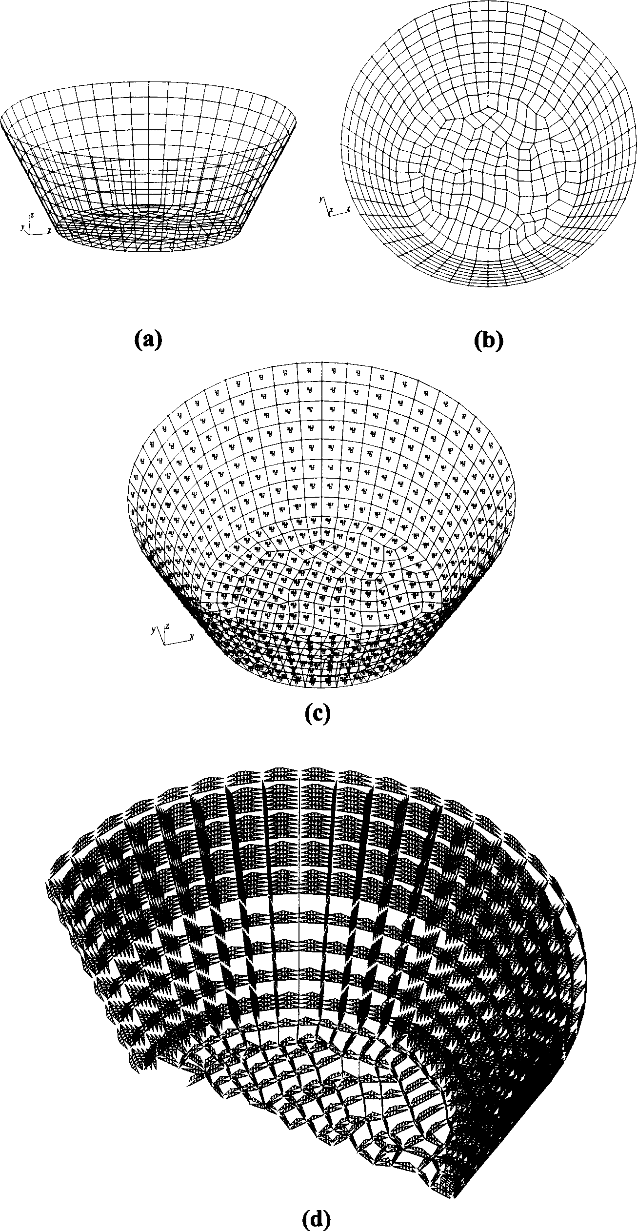 Lattice loading method for treating random distributed load on curved surface