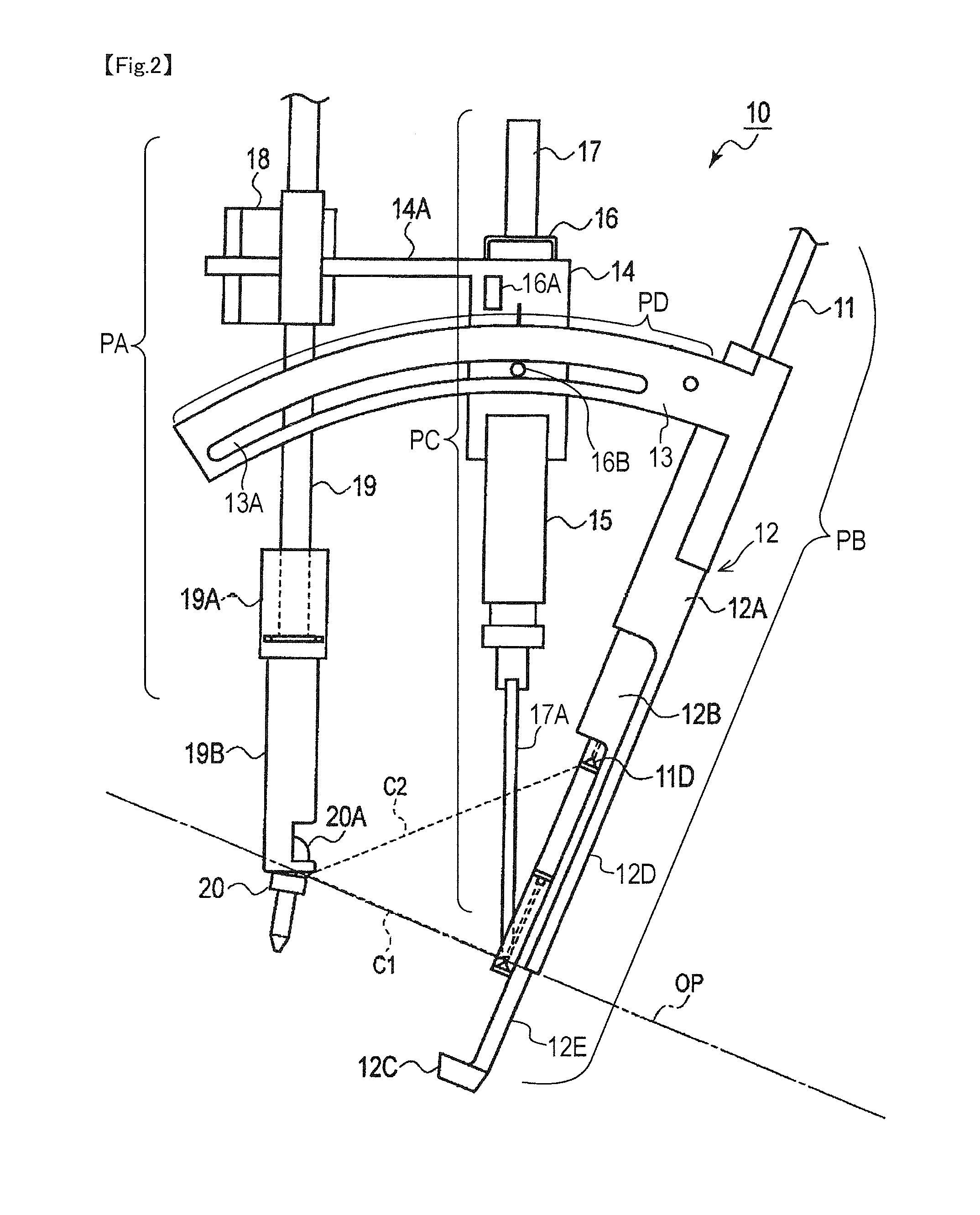 Navigation device for joint replacement and surgical support device