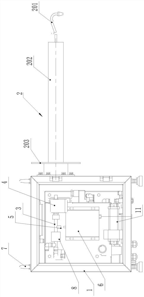 Chimney dust concentration online detection device