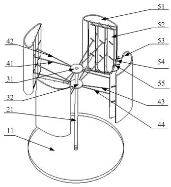 Vertical-axis lift-drag coupled wind turbine for wind power generation