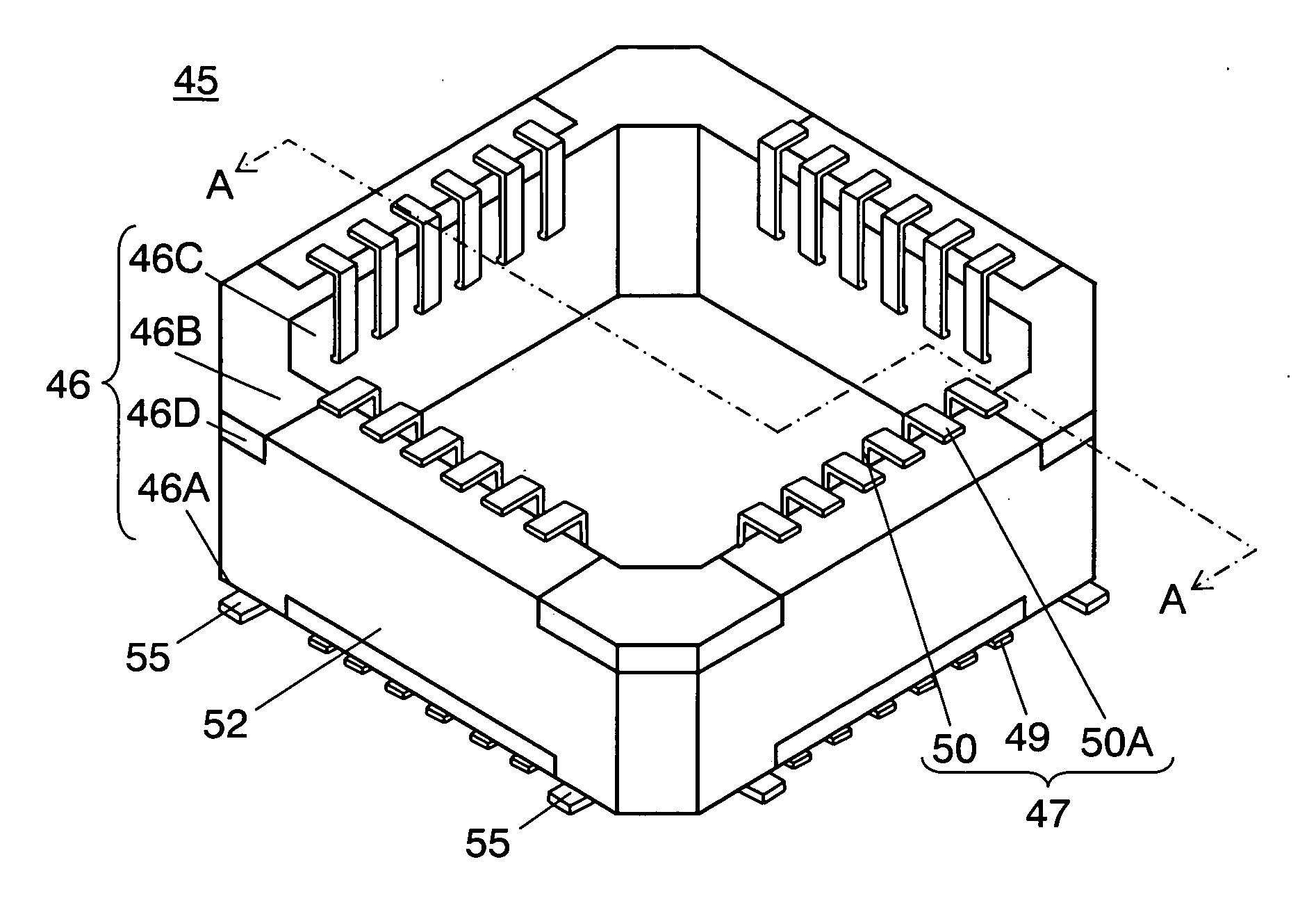 Board connecting component and three-dimensional connecting structure using thereof