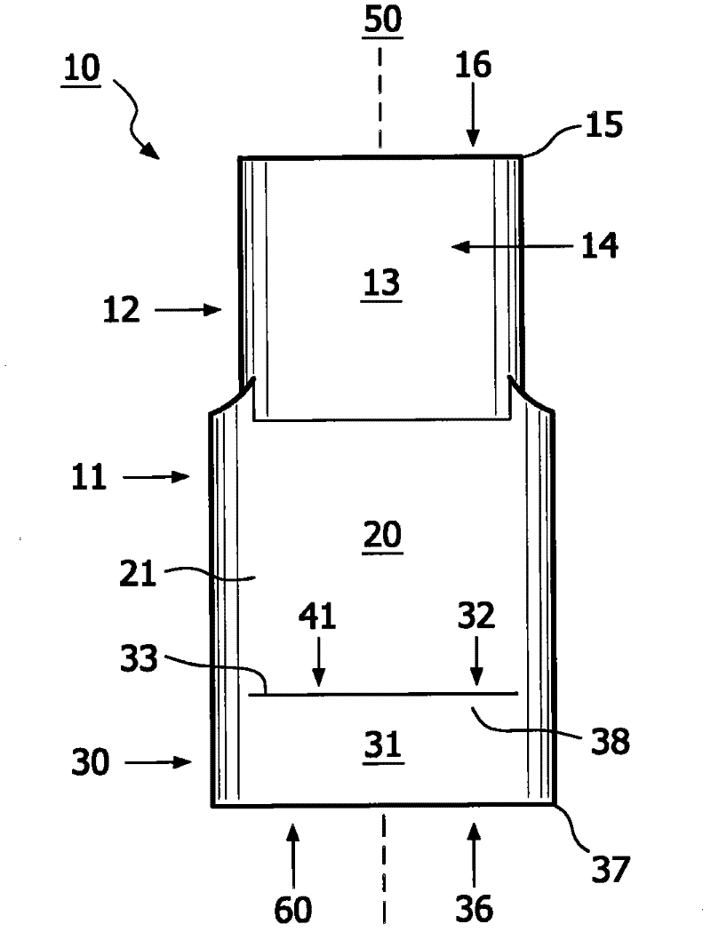 Method for aerosol drug delivery and device including stepped mouthpiece
