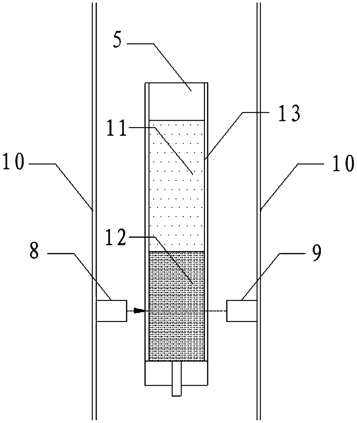 A kind of measuring device and measuring method of solid content in solid-liquid system