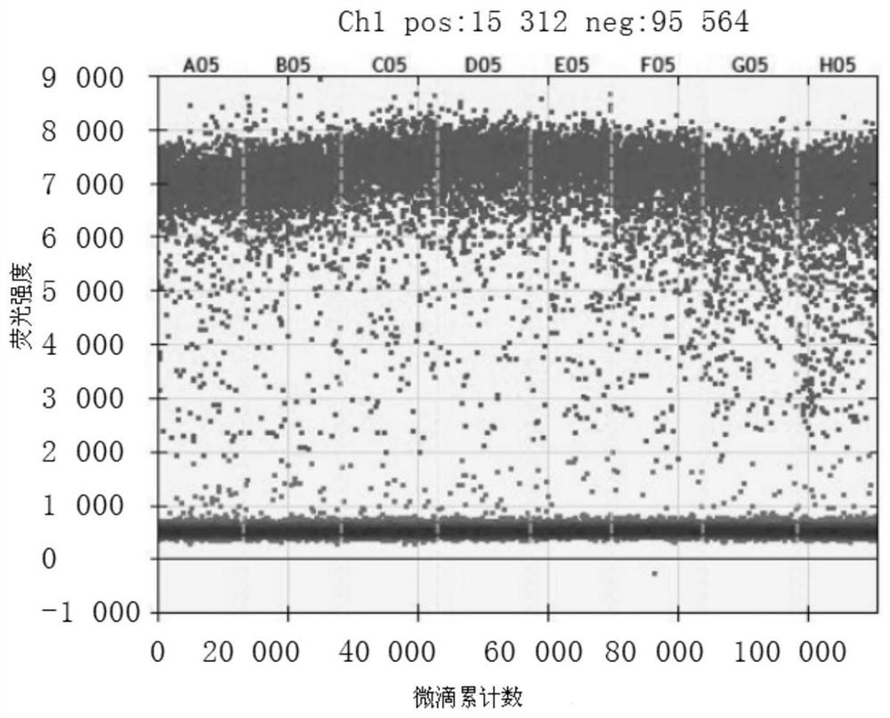 African swine fever virus droplet type digital PCR detection method and application thereof