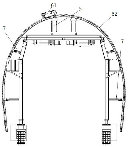 A working platform for tunnel construction and its application method