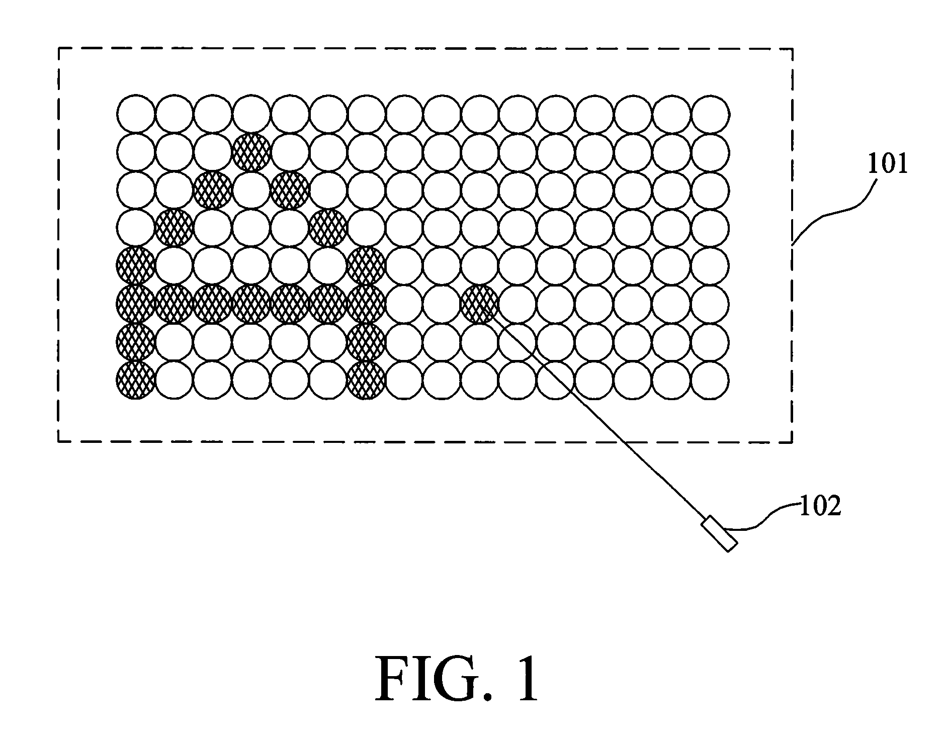 Information input panel using light emitted diode matrix with time-division multiplexing
